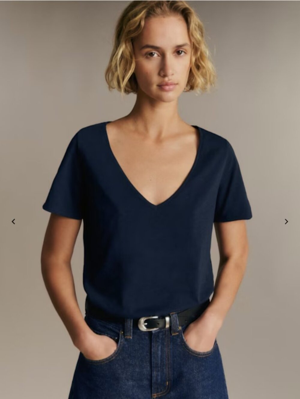 NWT Sezane Malcolm T-shirt Navy - Size XL